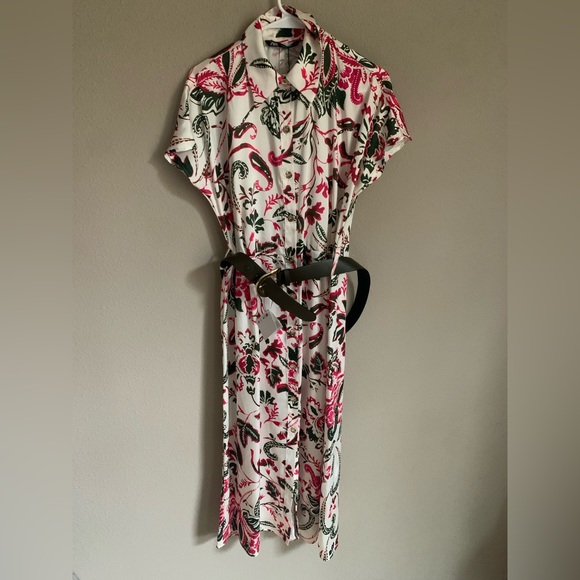 ZARA BELTED PRINTED SHIRT DRESS - Picture 5 of 11